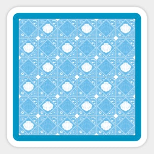 Light Blue Shell Mosaic Sticker